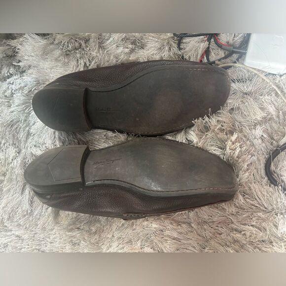 Salvatore Ferragamo Magnifico pebble loafers Gancini Horse shoe bit logo slip on main image 7